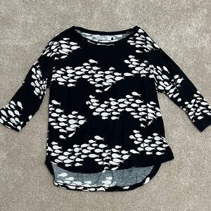 Ava Sky Black Fish Blouse